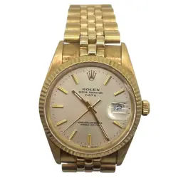 ROLEX 15037 DATE 34MM 14K YELLOW GOLD JUBILEE