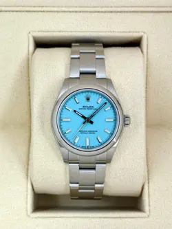 2023 ROLEX OYSTER PERPETUAL 31MM 277200 TURQUOISE BLUE DIAL