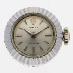 ROLEX 8788 PRECISION CHAMELEON CASE ONLY SILVER DIAL WG HAND-WOUND LADIES WATCH