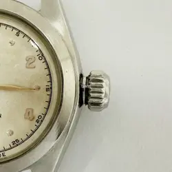 ROLEX 5004 OYSTER PRECISION WHITE 1951 MANUAL WINDING SILVER CASE TOPONLY LADIES