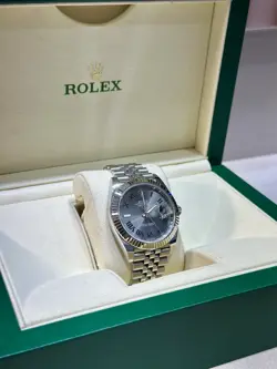 ROLEX DATEJUST 41MM WIMBLEDON DIAL 126334 SS JUBILEE FLUTED BEZEL- BOX & CARD