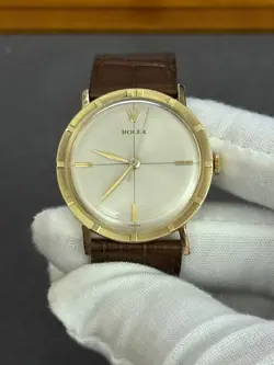 VINTAGE ROLEX PRECISION 14K SOLID GOLD MANUAL WIND WATCH