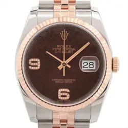 ROLEX DATEJUST 116231 SSPG SSPG AT CHOCOLATE FLOWER DIAL