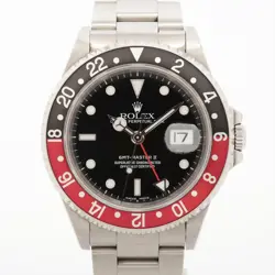 ROLEX GMT MASTER II 16710 SS SS AT BLACK DIAL 2 EXTRA LINKS