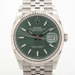 ROLEX DATEJUST 126234 SSWG SS AT MINT GREEN DIAL 2 EXTRA LINKS