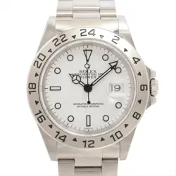 ROLEX EXPLORER II 16570 SS SS AT WHITE DIAL