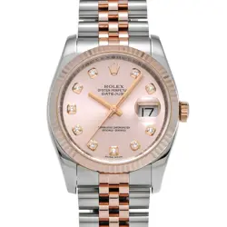 ROLEX DATEJUST 36 116231G PINK/DIAMOND WATCH 676817