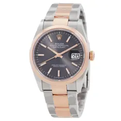 ROLEX DATEJUST AUTOMATIC CHRONOMETER GREY DIAL WATCH 126201RSO
