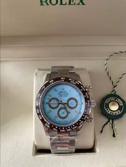 ROLEX COSMOGRAPH DAYTONA ICE BLUE DIAL PLATINUM BRACELET 126506 B&P 2023