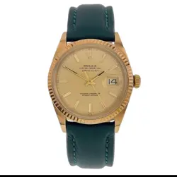 ROLEX 1601 36MM 18K YELLOW GOLD AUTOMATIC WATCH CHAMPAGNE DIAL