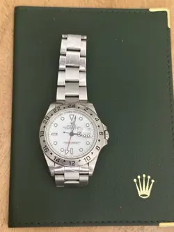 ROLEX 16570 EXPLORER II POLAR WHITE DIAL WATCH VINTAGE 1999 UNPOLISHED