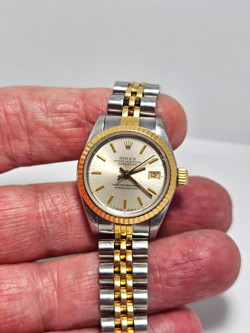 LADIES ROLEX DATEJUST 69173 18Y/STEEL 1983