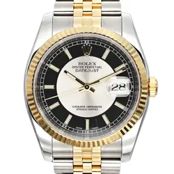 ROLEX DATEJUST 116233 SILVER/BLACK D SS/YG AUTOMATIC 36MM 416251