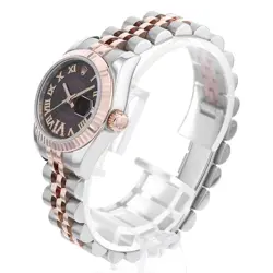 ROLEX DATEJUST VI DIAMOND 179171 CHOCOLATE BROWN ROMAN 5 ROW JUBILEE 28143