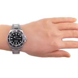 MINT 2016 PAPERS ROLEX SEA-DWELLER 116600 STEEL 40MM BLACK CERAMIC DIVE WATCH