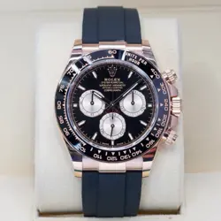 ROLEX DAYTONA 126515LN ROSE GOLD BLACK DIAL OYSTER FLEX 40MM SLIDER 2025