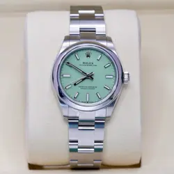 ROLEX NEW OYSTER PERPETUAL 277200 PISTACHO STAINLESS STEEL 31MM 2025