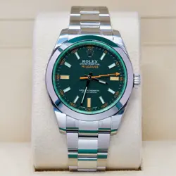ROLEX MILGAUSS 116400GV NEW OLD STOCK 2020 BLACK DIAL GREEN CRYSTAL 40MM