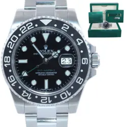 MINT PAPERS ROLEX GMT MASTER II 116710 STEEL CERAMIC BLACK 40MM WATCH BOX