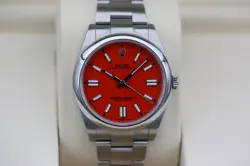 ROLEX 124300 CORAL RED OYSTER PERPETUAL 41MM 2021