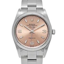 ROLEX AIR KING 14000 PINK CASE SIZE 3434MM MEN'S USED WATCH #615430
