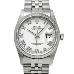 ROLEX DATEJUST 16234 WHITE CASE SIZE 3636MM MEN'S USED WATCH #6211730