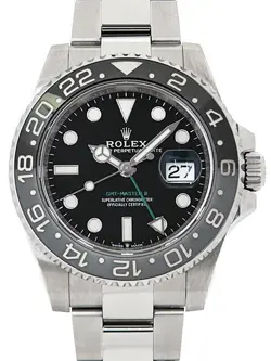 ROLEX GMT MASTER II GREY X BLACK BEZEL 126710GRNR MEN'S USED WATCH #62230