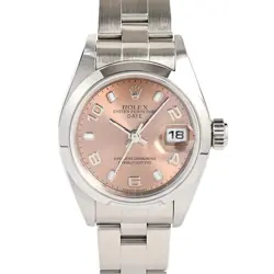 ROLEX OYSTER PERPETUAL DATE 79160 PINK LADIES USED WATCH #622630
