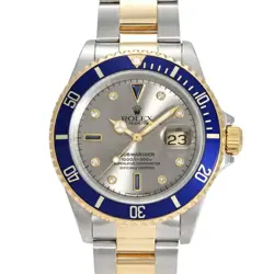 ROLEX 16613SG SILVER MEN'S USED WATCH #61430