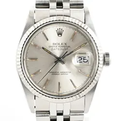 ROLEX DATEJUST 16014 SILVER CASE SIZE 36MM MEN'S USED WATCH #61630