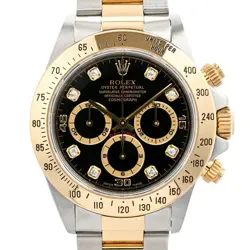 ROLEX DAYTONA 16523G BLACK CASE SIZE 40MM MEN'S USED WATCH #61230