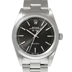 ROLEX AIR KING 14000 BLACK CASE SIZE 34MM X 34MM MEN'S USED WATCH #6125430