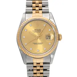 ROLEX DATEJUST 16233G CASE SIZE 3636MM MEN'S USED WATCH #625330