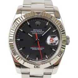 ROLEX DATEJUST TURN-O-GRAPH 116264 BLACK MEN'S USED WATCH #611330