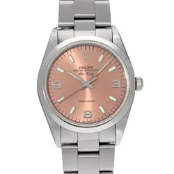 ROLEX AIR KING 14000 PINK CASE SIZE 3434MM MEN'S USED WATCH #665430