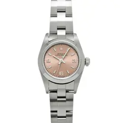 ROLEX OYSTER PERPETUAL 76080 PINK CASE SIZE 2424MM LADIES USED WATCH #611130