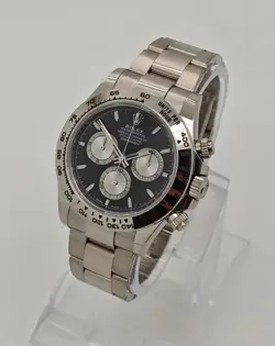 ROLEX DAYTONA COSMOGRAPH 18K WHITE GOLD BLACK DIAL MENS 40MM WATCH B&PS 126509