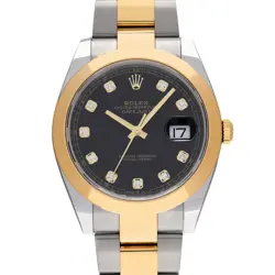 ROLEX DATEJUST 41 126303G BLACK CASE SIZE 4141MM MEN'S USED WATCH #61030