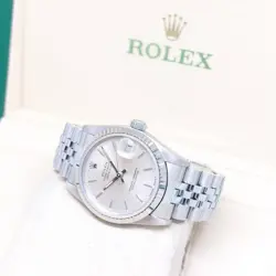 Rolex 31mm Oyster Perpetual Silver Sticks Dial Datejust REF: 68274 (1990)