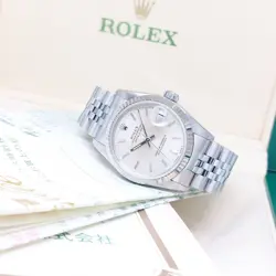 Rolex 31mm Oyster Perpetual Silver Sticks Dial Datejust REF: 68274 (1990)