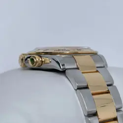 2000s Rolex 116523 Daytona 40mm Steel 18K Yellow Gold Gray Sticks Dial Watch