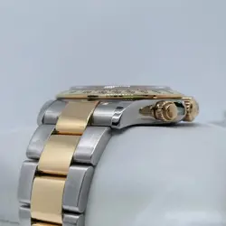 2000s Rolex 116523 Daytona 40mm Steel 18K Yellow Gold Gray Sticks Dial Watch