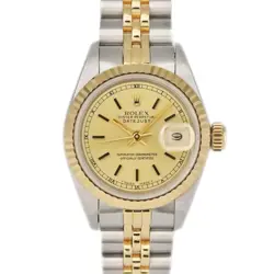 ROLEX DATEJUST 69173 GOLD CASE SIZE 26MM LADIES USED WATCH #645930
