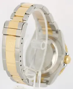 Rolex Submariner Date Two-Tone 18k Gold Steel Blue 40mm 16613 Gold Buckle Watch