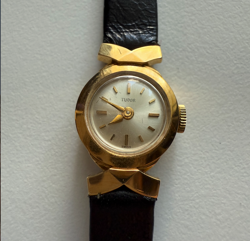 LADIES VINTAGE TUDOR ROLEX WATCH 9CT MANUAL WITH ORIGINAL BOX