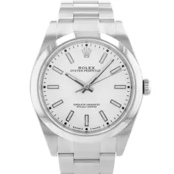 2018 ROLEX OYSTER PERPETUAL 39, 114300, STEEL, WHITE DIAL, OYSTER BRACELET, B...