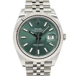 ROLEX DATEJUST 41 126334 GREEN MEN'S USED WATCH #642330