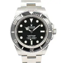 ROLEX SUBMARINER NO DATE 124060 BLACK MEN'S USED WATCH #63430