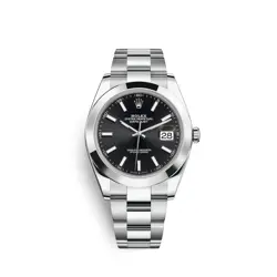UNWORN ROLEX DATEJUST 41MM, BLACK, OYSTER, 126300, DATED 2025