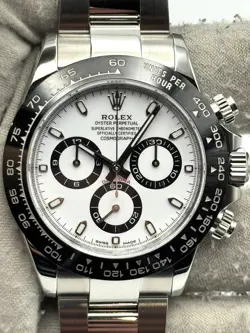 ROLEX COSMOGRAPH DYATONA WHITE DIAL STAINLESS STEEL 116500LN BOX & PAPERS 2021